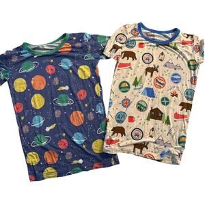Little Sleepies Pajama Bundle 7/8 Bamboo Space & Camping – Top Only No Pants